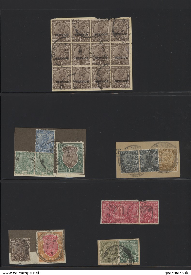 22001 Aden: 1890(1986 (ca.), Miscellaneous Holding Incl. India Used In Aden (apprx. 65 Stamps), A Few Cove - Yemen