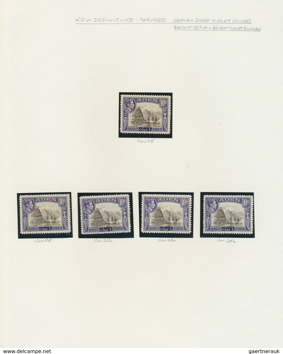 22006 Aden: 1937/1951, Specialised Collection On Written Up Album Pages, Incl. 1937 Definitives Mint, Used - Jemen