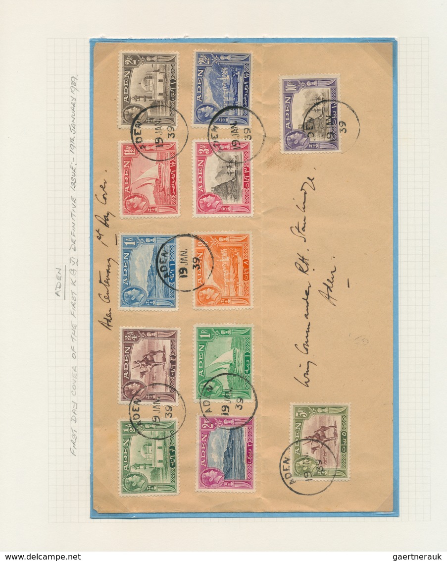 22006 Aden: 1937/1951, specialised collection on written up album pages, incl. 1937 Definitives mint, used