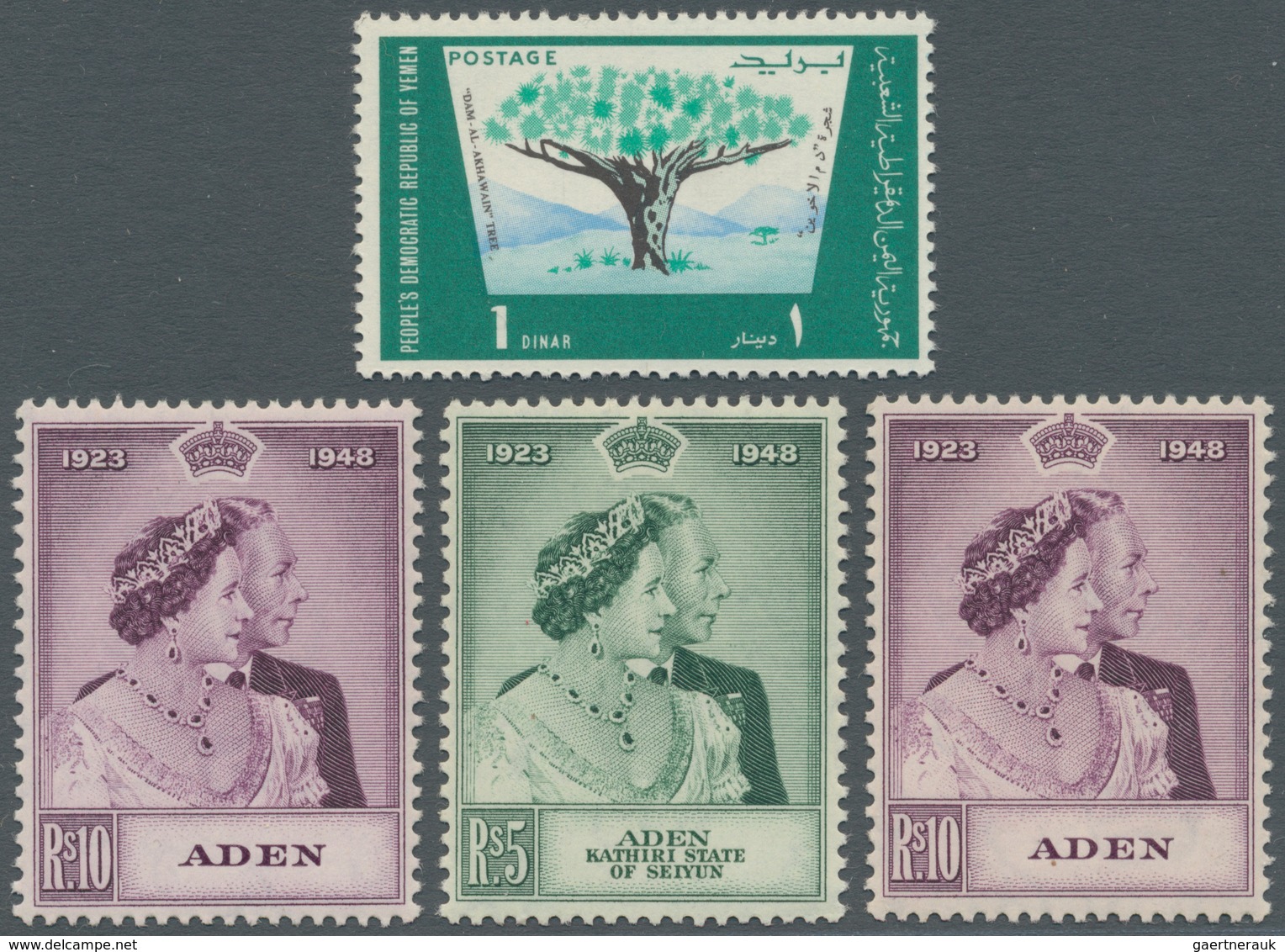 22008 Aden: 1948/1970 (ca.), Accumulation In Box Incl. Kathiri State Of Seiyun, Mahra State, Qu'aiti State - Jemen