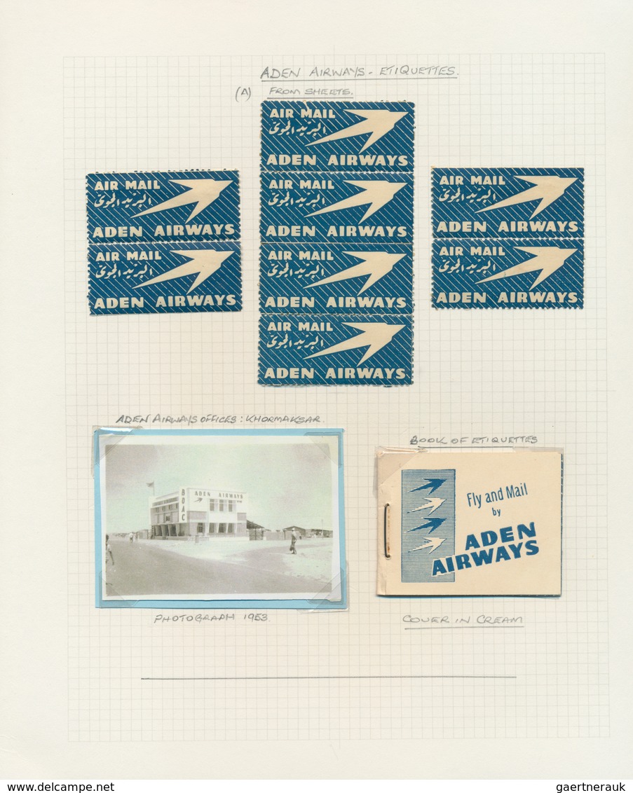 22009 Aden: 1948/1964, Airmail From/to Aden, Collection Of 21 Covers (plus Several Ephemera) On Written Up - Jemen