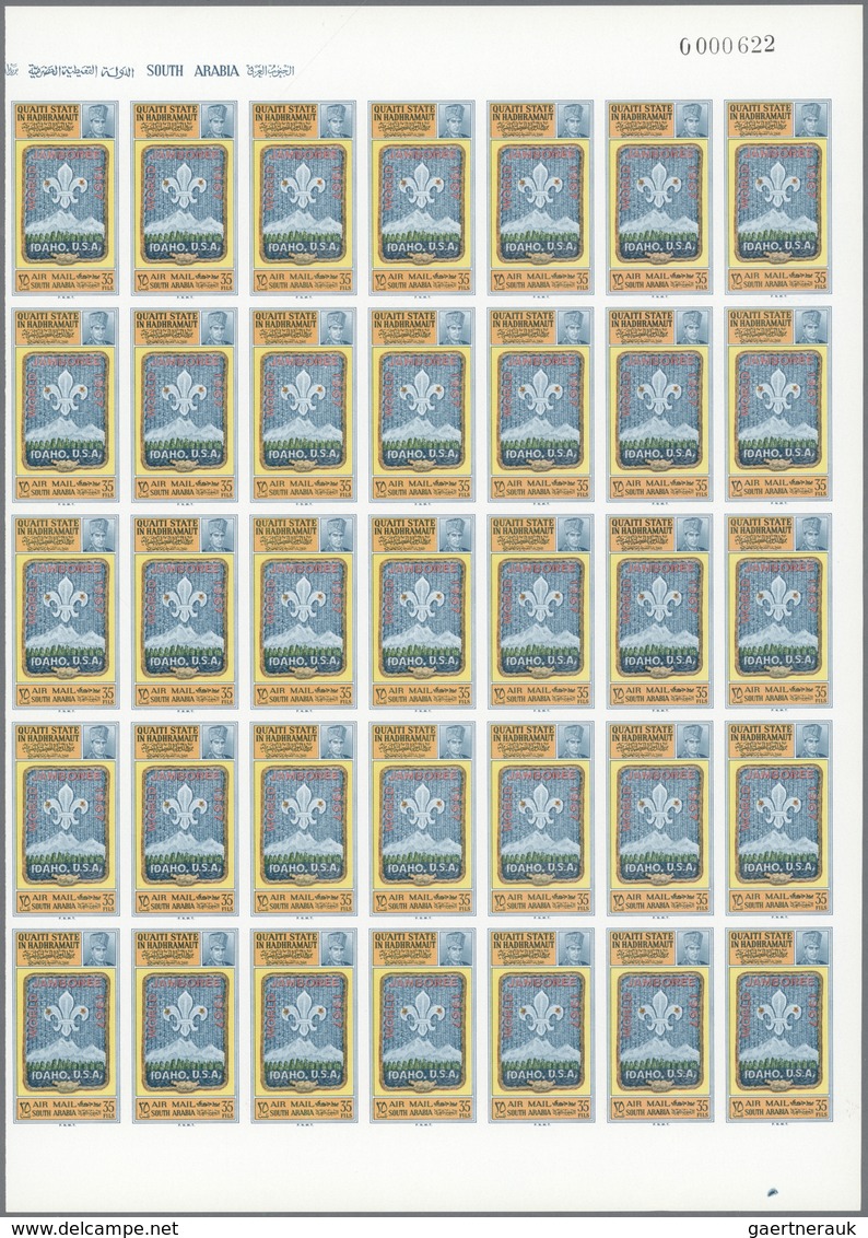 22012 Aden: 1967/1968 (ca.), accumulation from SEIYUN and HADHRAMAUT in sheet album with complete sets in