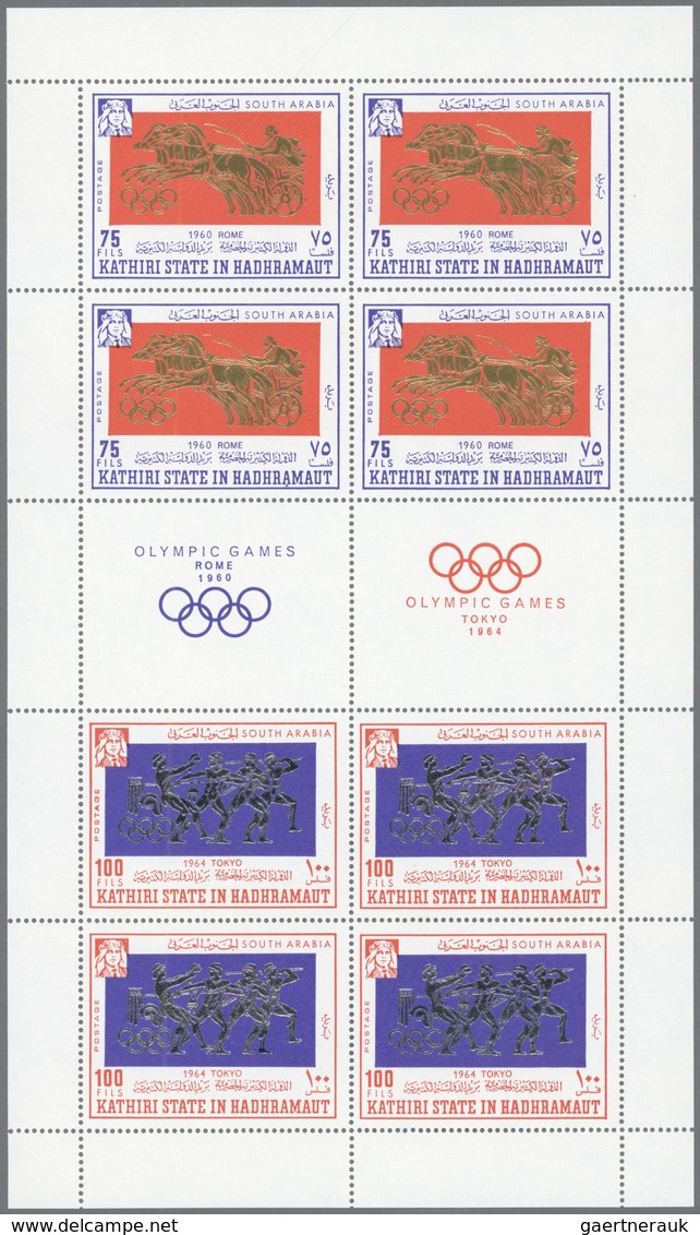 22012 Aden: 1967/1968 (ca.), accumulation from SEIYUN and HADHRAMAUT in sheet album with complete sets in