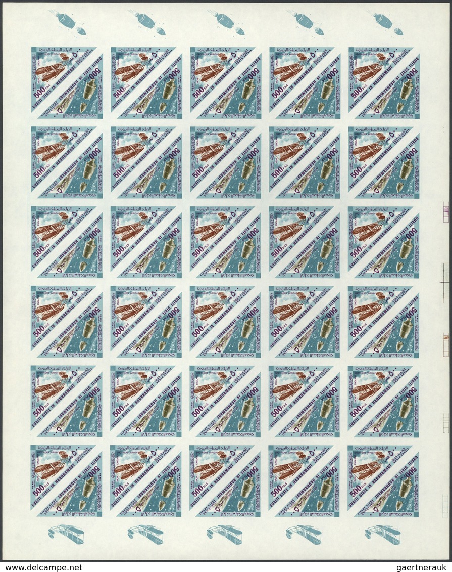 22019 Aden - Kathiri State Of Seiyun: 1967/1968, Seiyun/Hadhramaut/Mahra, U/m Assortment Of Complete Sheet - Yémen