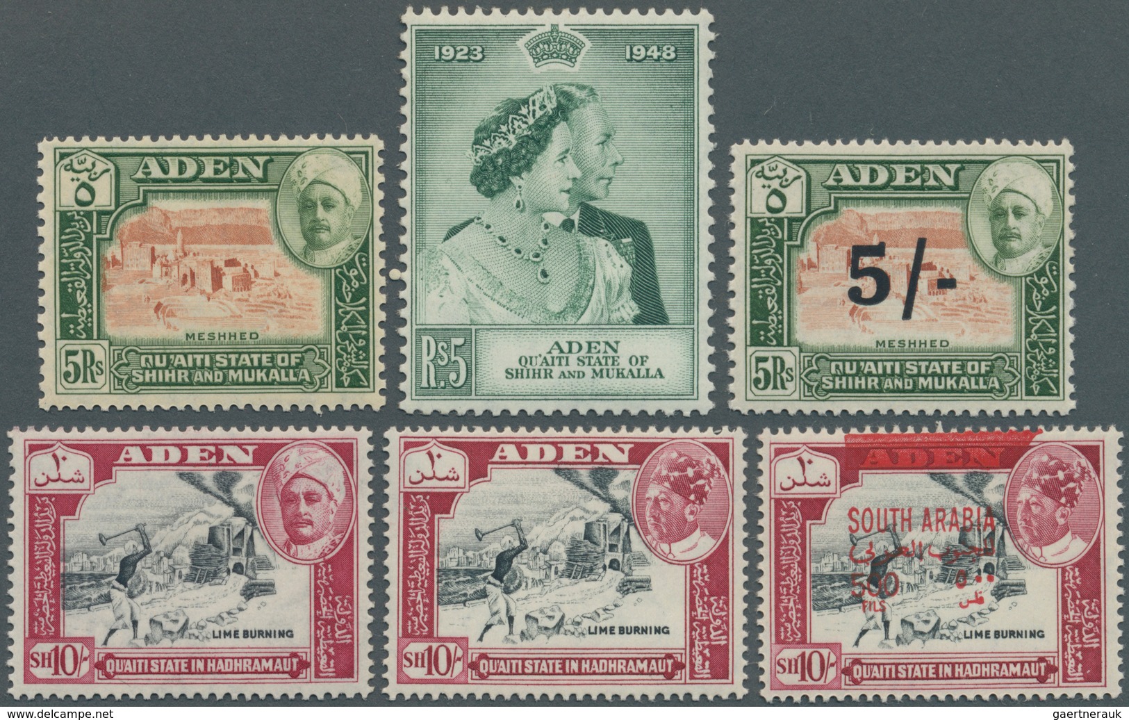 22026 Aden - Qu'aiti State In Hadhramaut: 1942/1968, Collection In Large Stockbook Nearly Complete With Al - Yémen