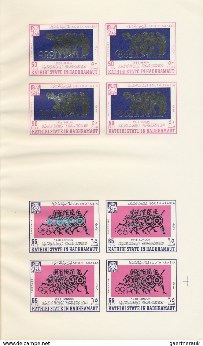 22034 Aden - Qu'aiti State In Hadhramaut: 1967, Olympic Games Mexico '68, BOOKLET With Four Imperforate Mi - Yémen