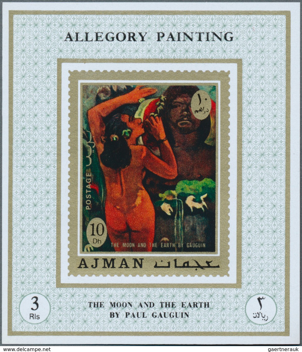 22068 Adschman / Ajman: 1971, Paintings by famous masters (Allegory paintings from Böcklin, Bellinig, Gaug