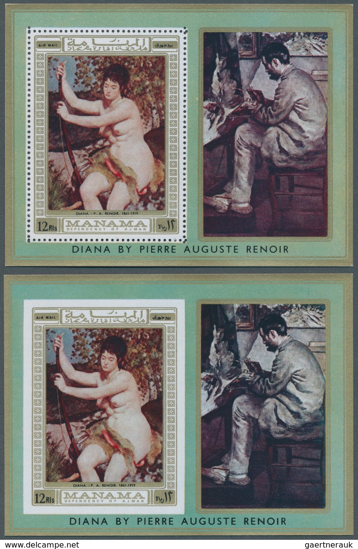 22076 Adschman - Manama / Ajman - Manama: 1970, Nude Paintings By RENOIR '12r. Diana' In An Investment Lot - Manama