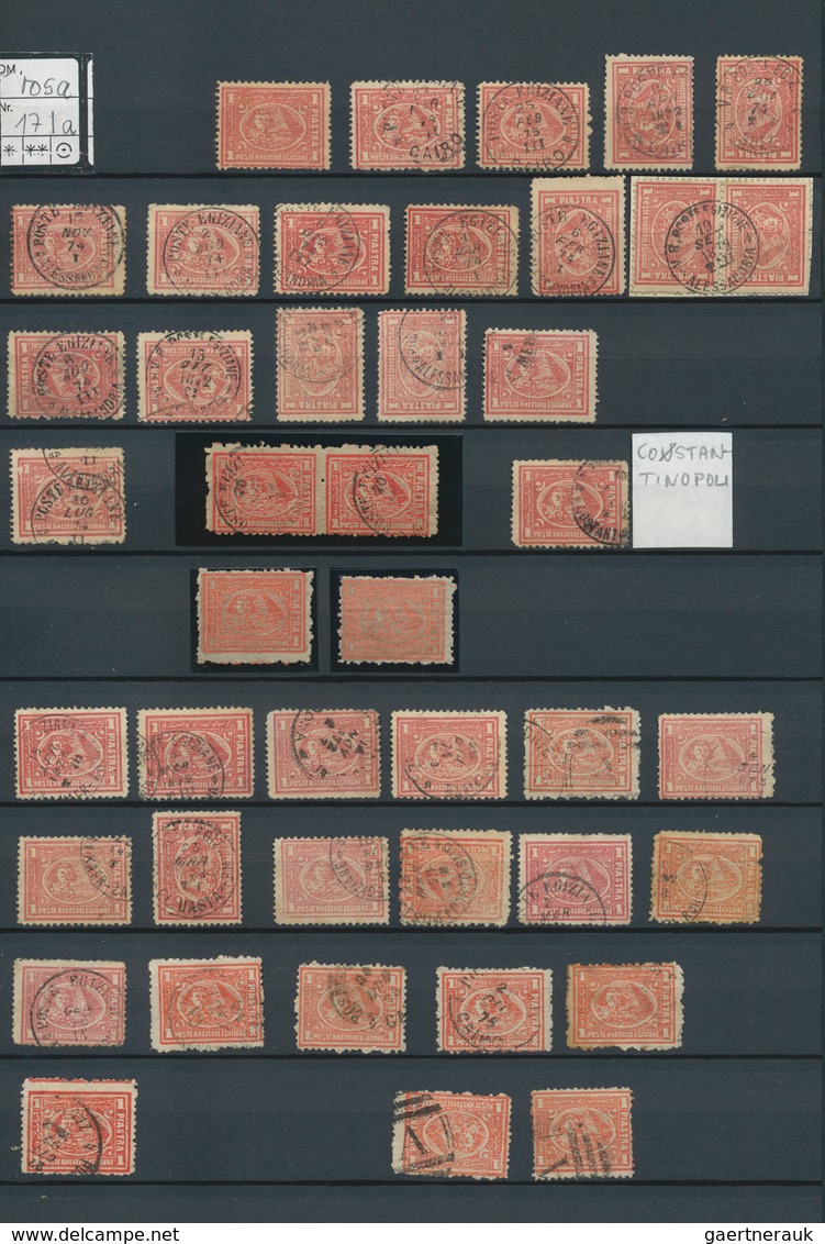 22104 Ägypten: 1872/1879, "Sphinx/Pyramid", Specialised Collection/accumulation Of Apprx. 650 Stamps In A - 1915-1921 Protectorat Britannique