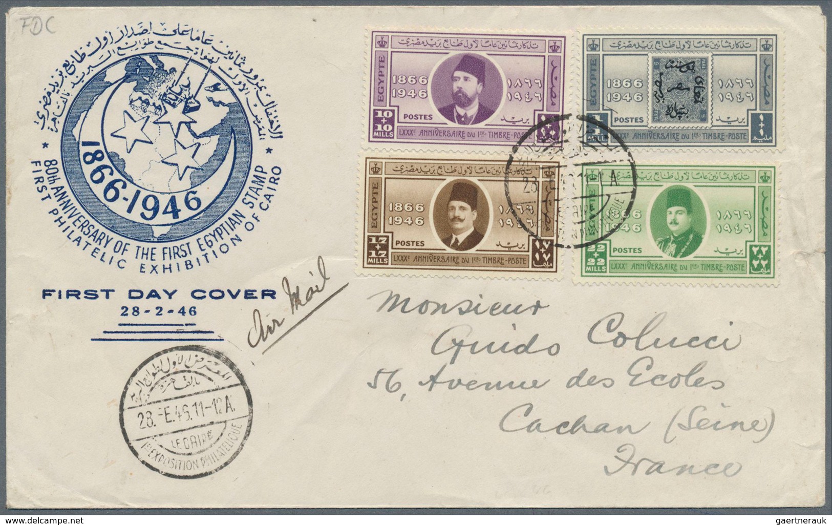 22108 Ägypten: 1889/2007, accumulation of apprx. 280 covers/cards with commercial and philatelic mail, a n