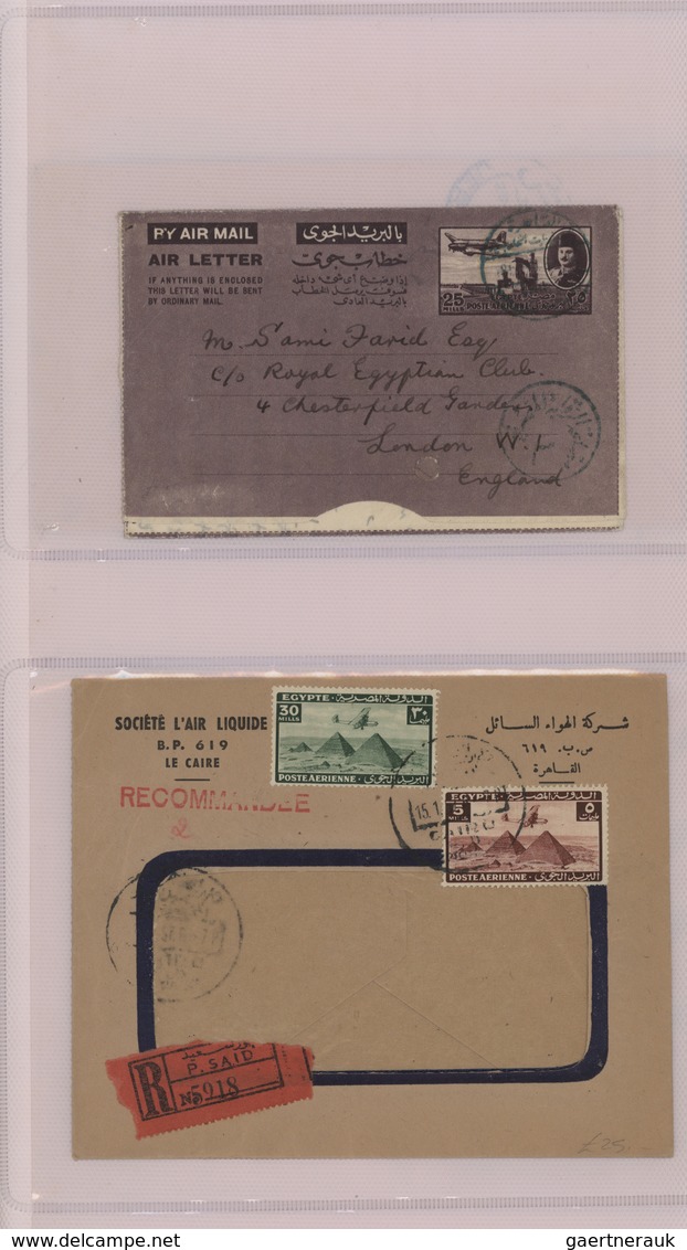 22117 Ägypten: 1910-1950's: Collection of 55 airmail covers including highlights as the rare "HELIOPOLIS/A