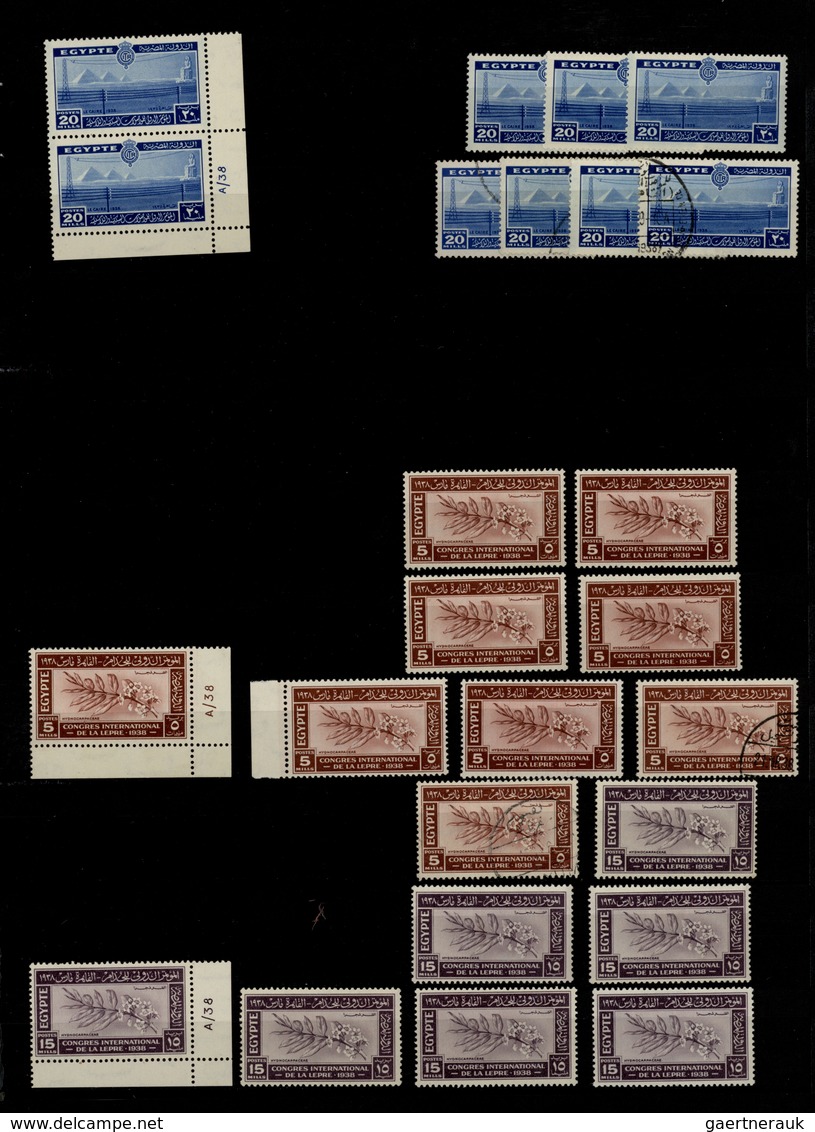 22121 Ägypten: 1920/2014 (ca.), Comprehensive Mint And Used Accumulation In 14 Albums (plus Further Materi - 1915-1921 Protectorat Britannique