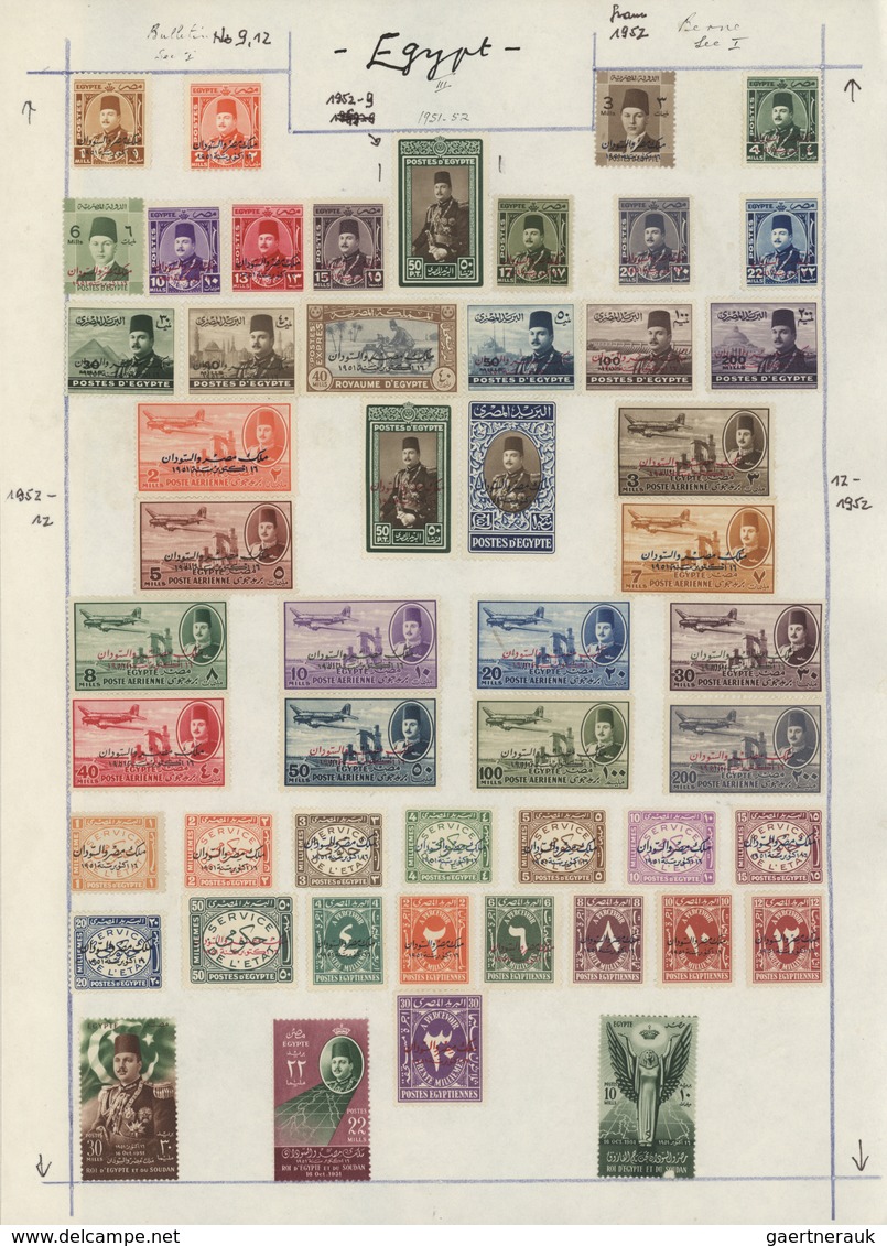 22128 Ägypten: 1948/61: Several Sets And Sheetlets, Ex. Archive Of A Foreign UPU Postal Administration, Th - 1915-1921 Britischer Schutzstaat