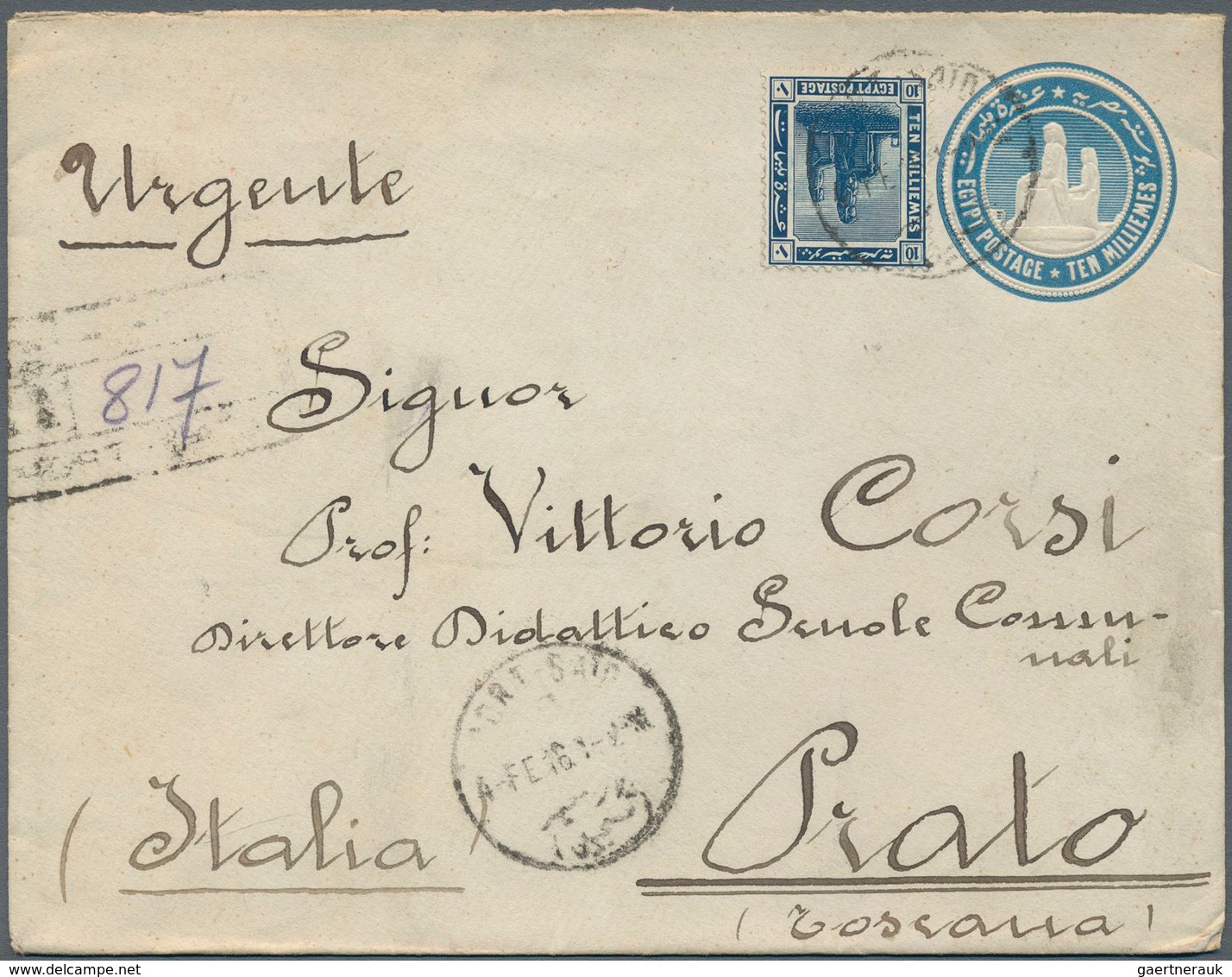 22141 Ägypten - Ganzsachen: 1879-1945: Collection of 45 postal stationery items, all used postally, with p