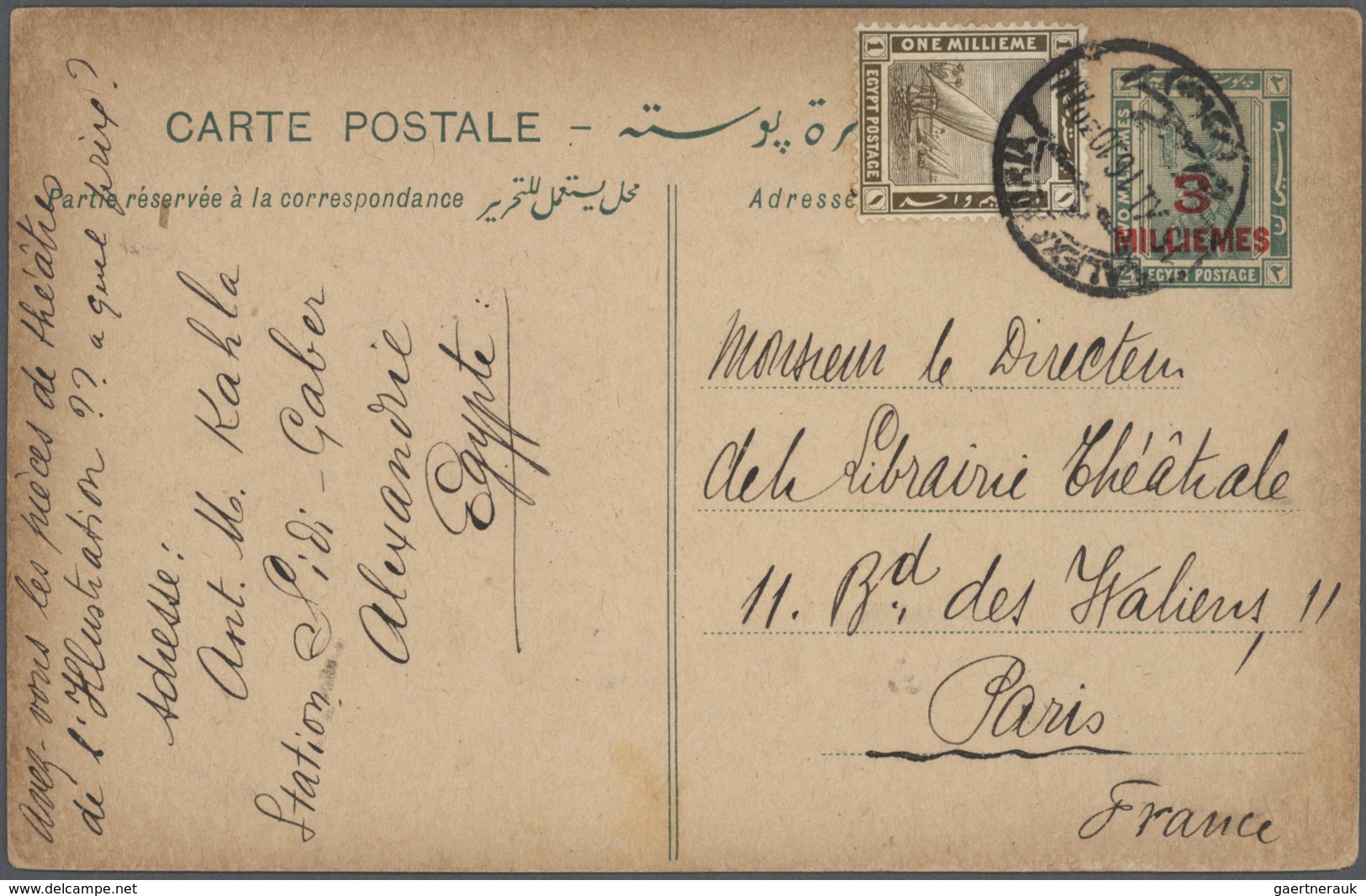 22143 Ägypten - Ganzsachen: 1890's-1950's: Group Of 22 Postal Stationery Items Used, With Good Cards Like - Autres & Non Classés