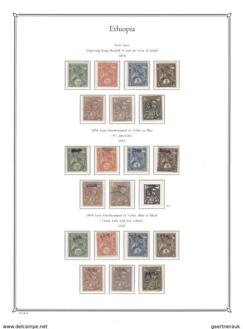 22146 Äthiopien: 1894-1964, Comprehensive Collection In PALO Album Mint And Used, Including Early Overprin - Ethiopie