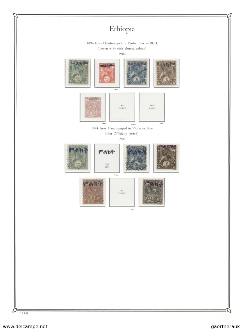 22146 Äthiopien: 1894-1964, Comprehensive Collection In PALO Album Mint And Used, Including Early Overprin - Ethiopie