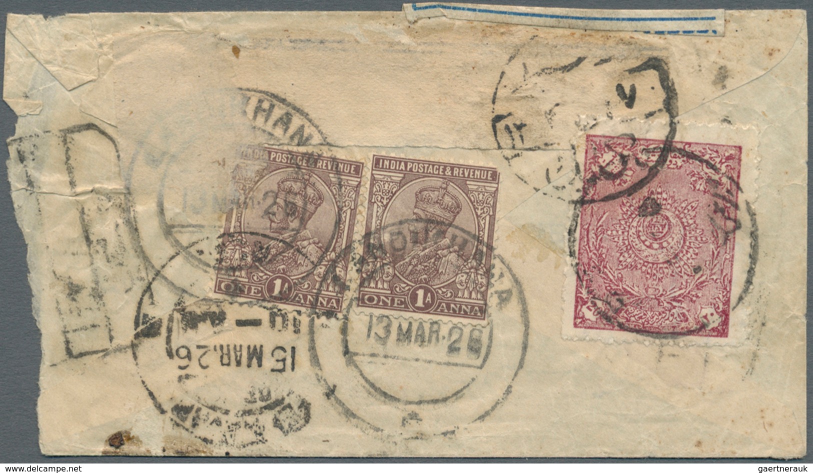 22153 Afghanistan: 1909-1928: Collection of 19 pre-UPU covers to India, from the Kabul region via the nort