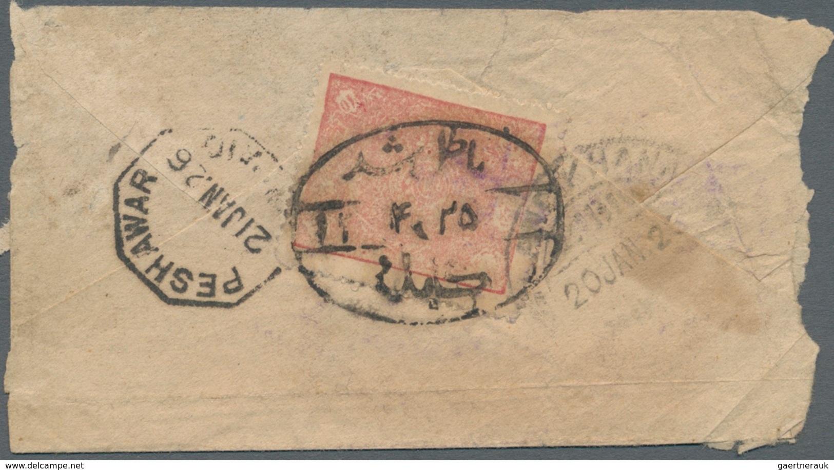 22153 Afghanistan: 1909-1928: Collection of 19 pre-UPU covers to India, from the Kabul region via the nort