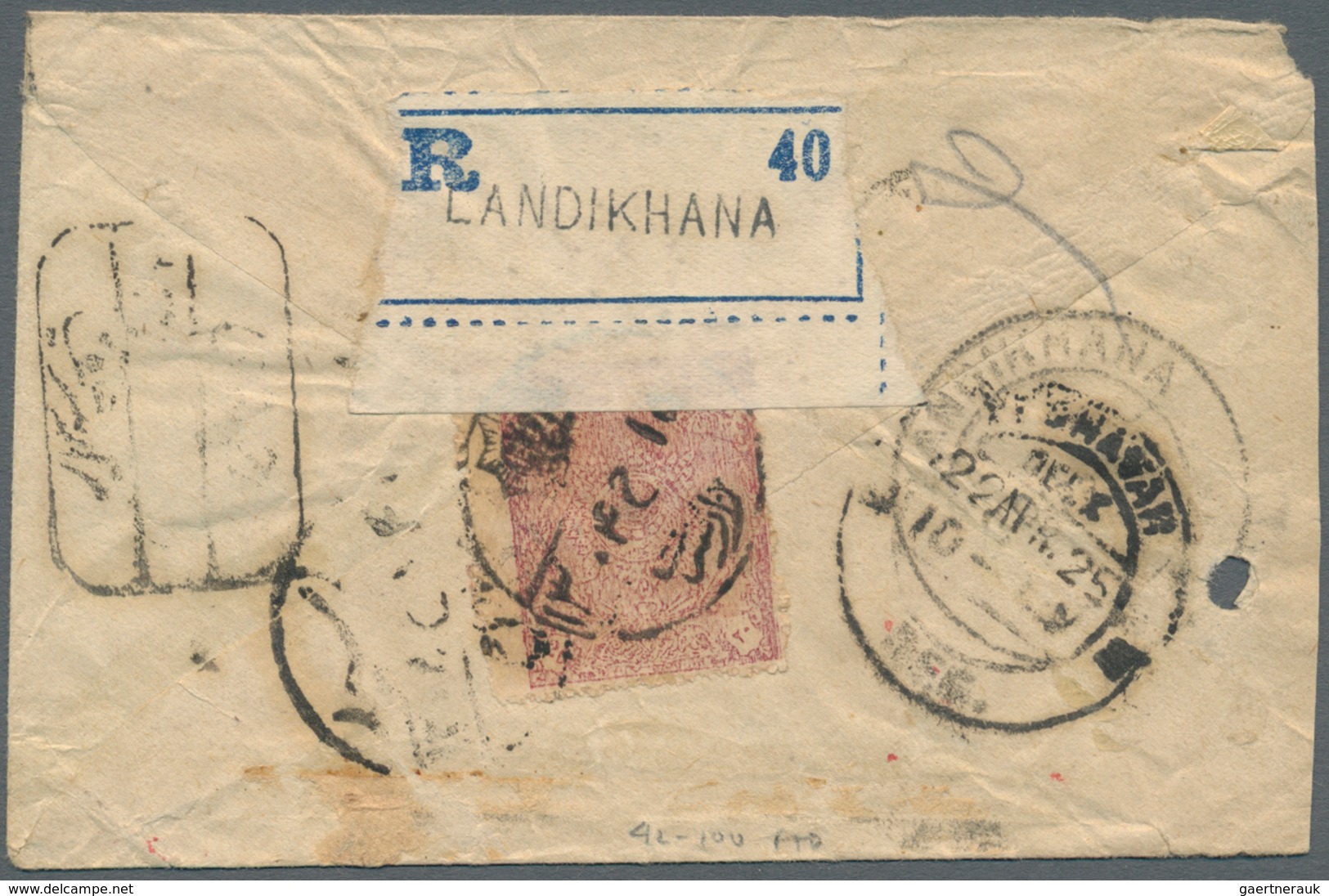 22153 Afghanistan: 1909-1928: Collection of 19 pre-UPU covers to India, from the Kabul region via the nort