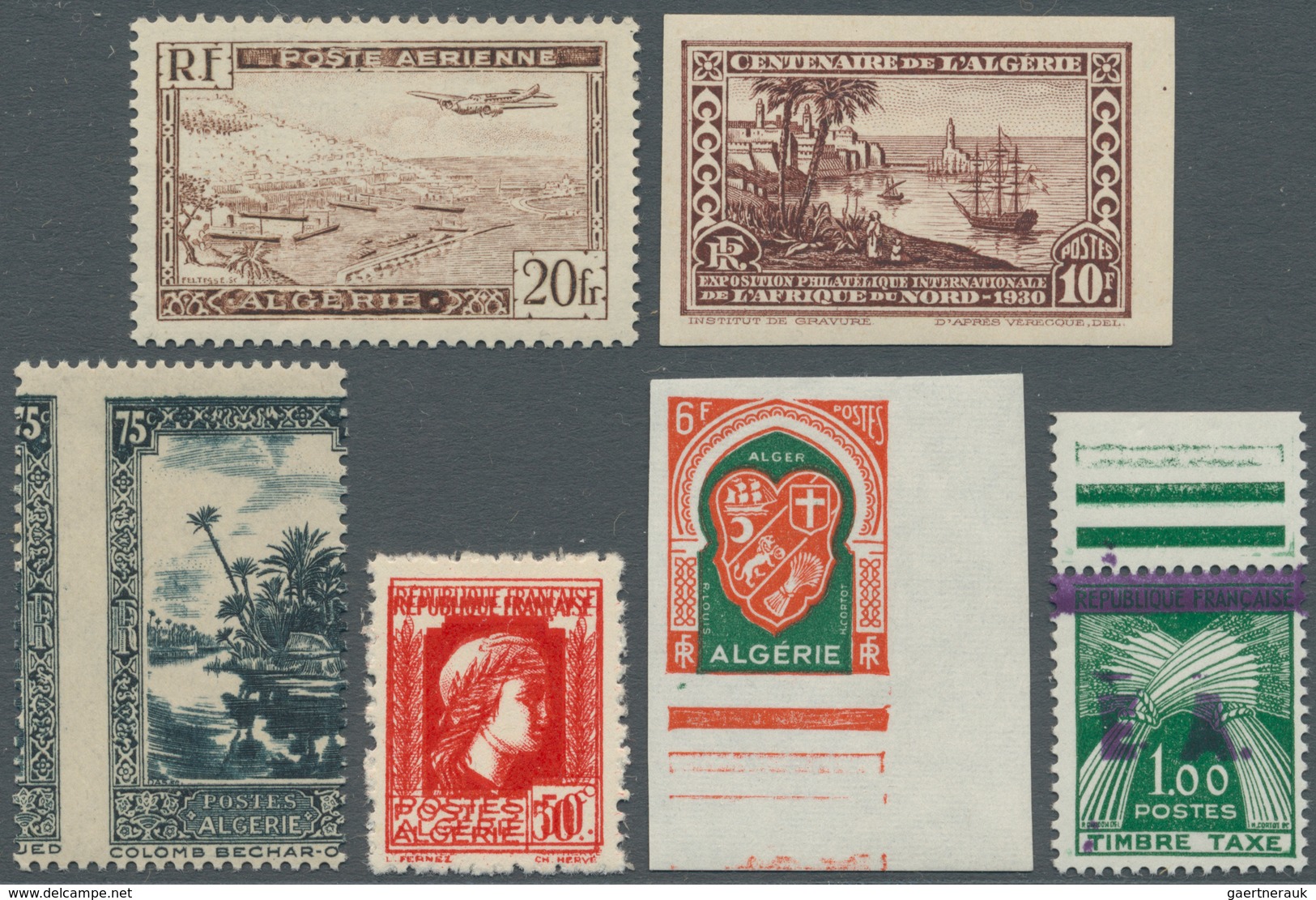 22166 Algerien: 1924/1985 (ca.), Accumulation In Box With Many Complete Sets And Several Better Issues Inc - Algérie (1962-...)