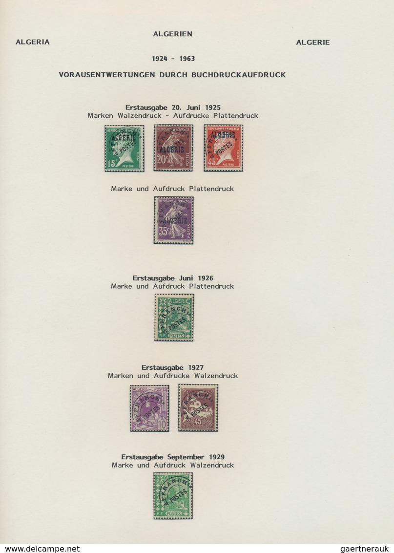 22168 Algerien: 1924/1963, PRECANCELLATIONS (préoblitérés), Specialised Collection/assortment Of Apprx. 68 - Algérie (1962-...)