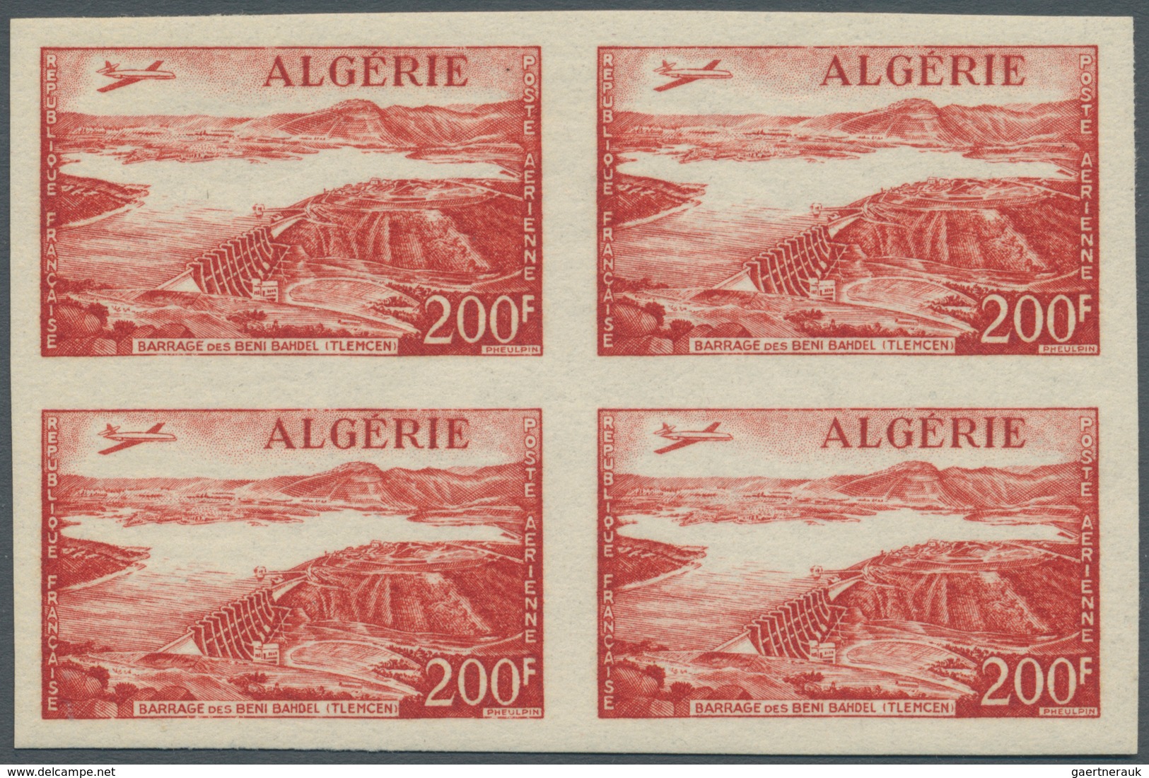 22172 Algerien: 1930/1958 (ca.), Mint Accumulation Of Apprx. 24o IMPERFORATE Stamps Incl. Better Items, Bl - Algérie (1962-...)