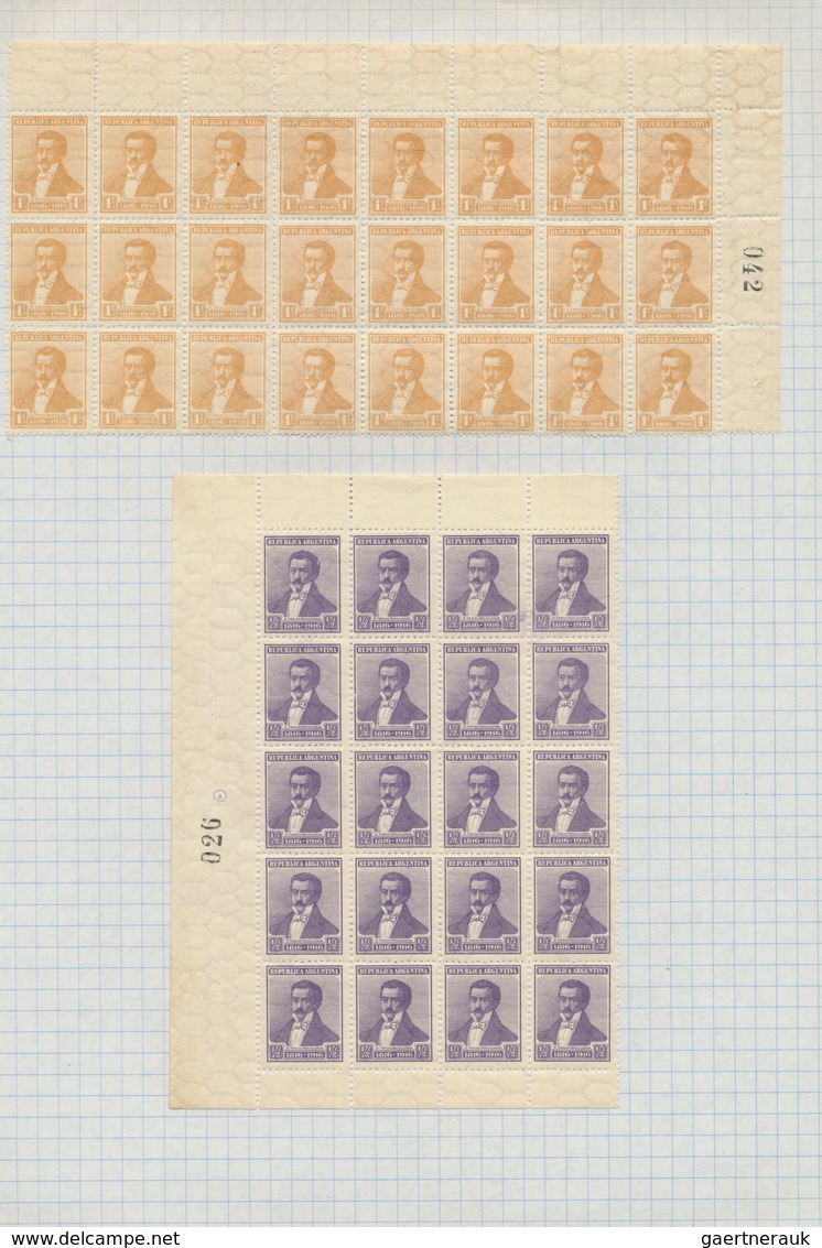 22183 Argentinien: 1860/1990 (ca.), Used And Mint Collection/accumulation On Leaves/in Stockbook, With Ple - Autres & Non Classés