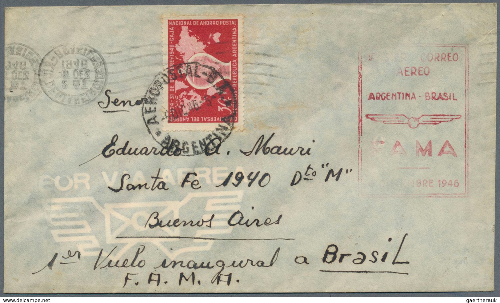 22190 Argentinien: 1935-80, 29 Air Mail Covers And First Flights, Pan American, PANAGRA, FAMA, Some Mint S - Autres & Non Classés