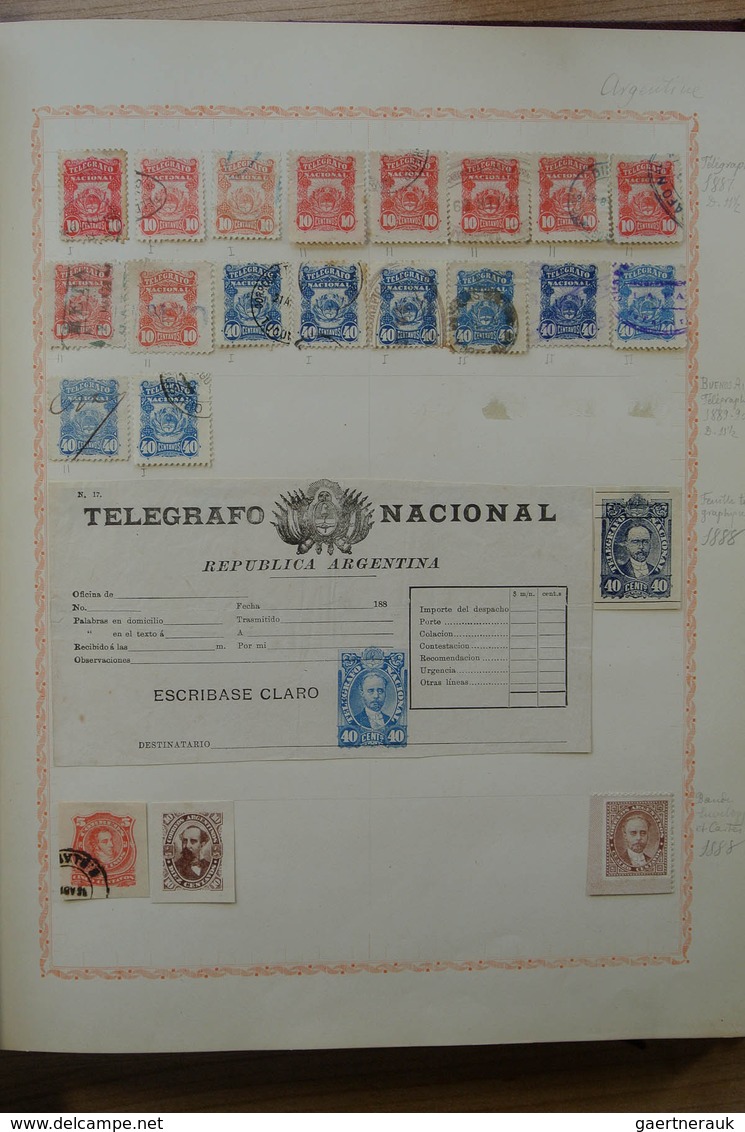 22194 Argentinien: Old blanc album with mostly used material of Argentina, including plateflaws, different