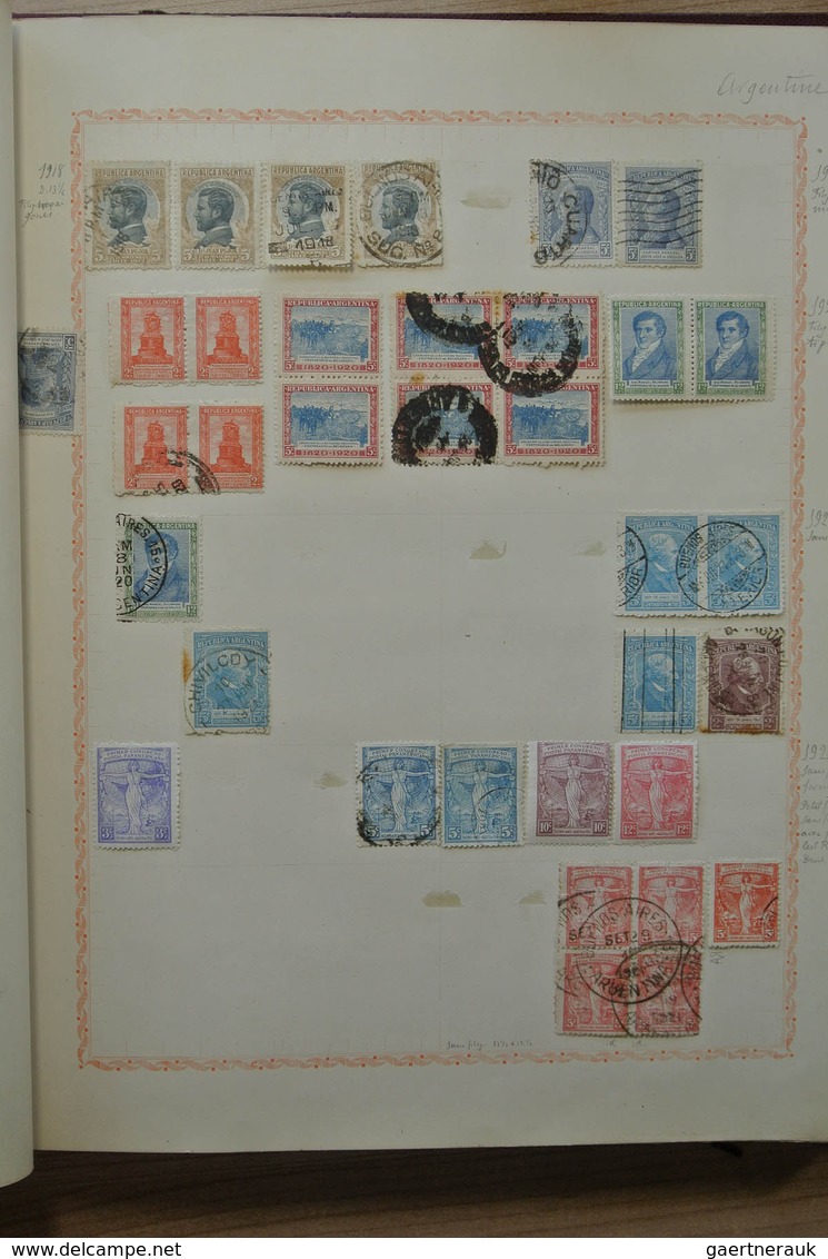 22194 Argentinien: Old blanc album with mostly used material of Argentina, including plateflaws, different