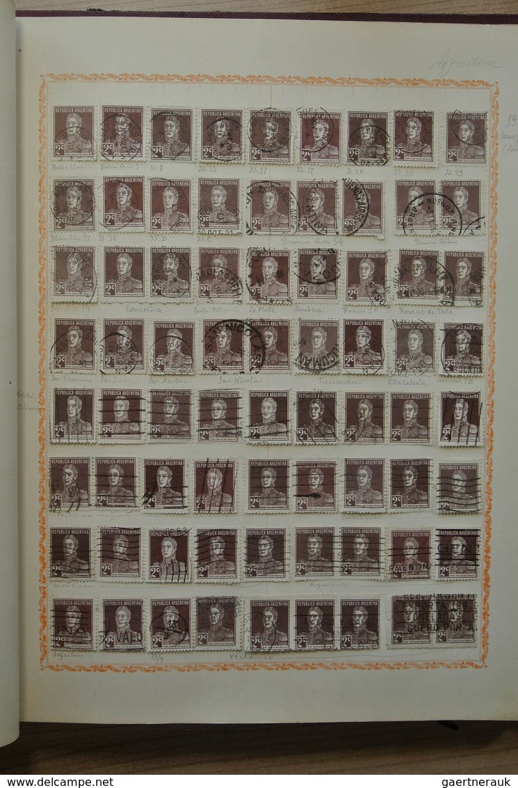 22194 Argentinien: Old blanc album with mostly used material of Argentina, including plateflaws, different