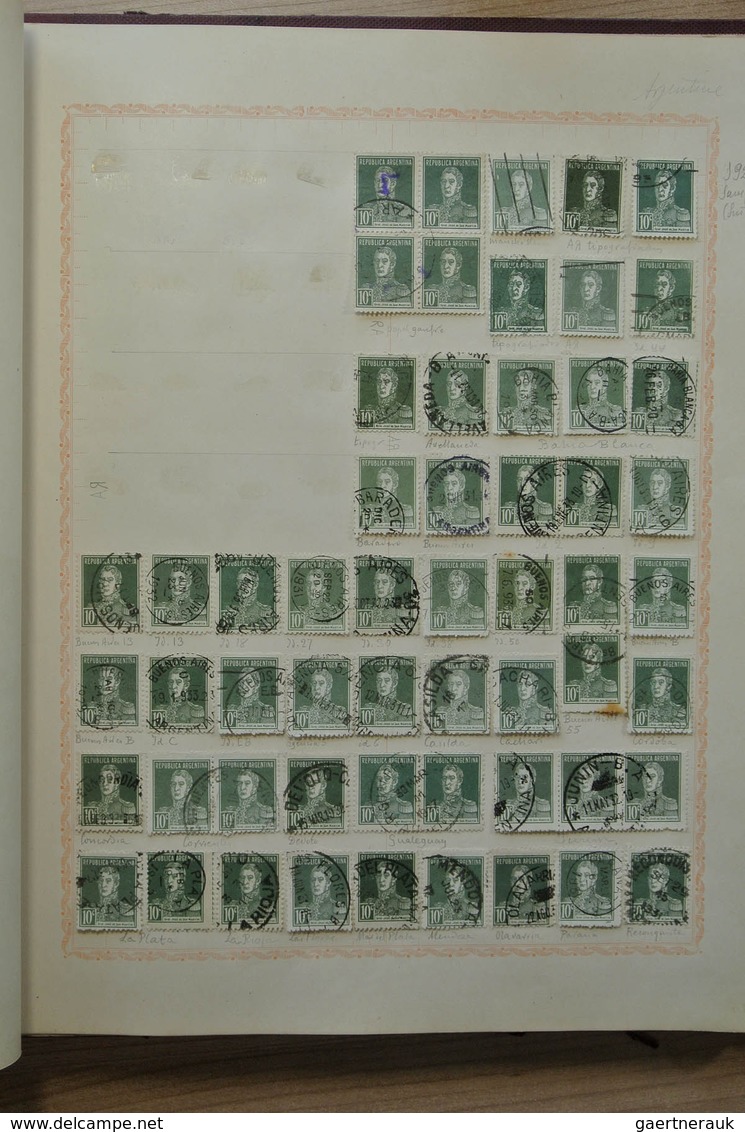 22194 Argentinien: Old blanc album with mostly used material of Argentina, including plateflaws, different