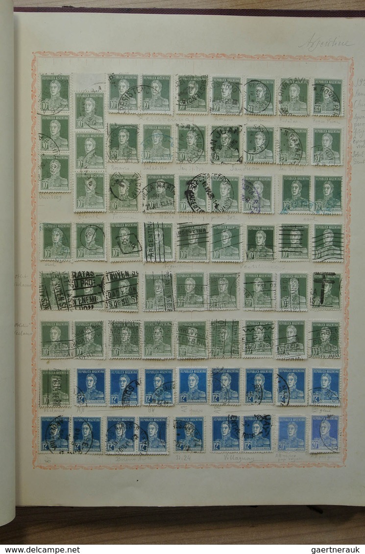 22194 Argentinien: Old blanc album with mostly used material of Argentina, including plateflaws, different