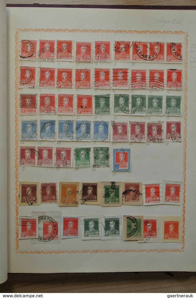 22194 Argentinien: Old blanc album with mostly used material of Argentina, including plateflaws, different