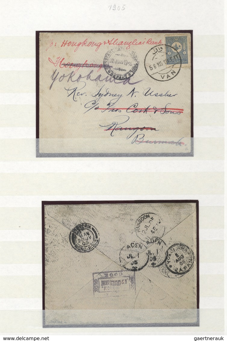 22200 Armenien: 1876-1923, 1992-2000: Postal History And Stamp Collection Of Eight Early Covers + Modern I - Arménie