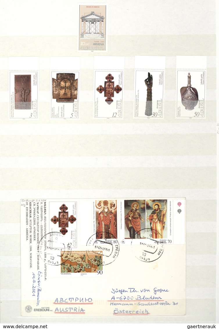 22200 Armenien: 1876-1923, 1992-2000: Postal history and stamp collection of eight early covers + modern i