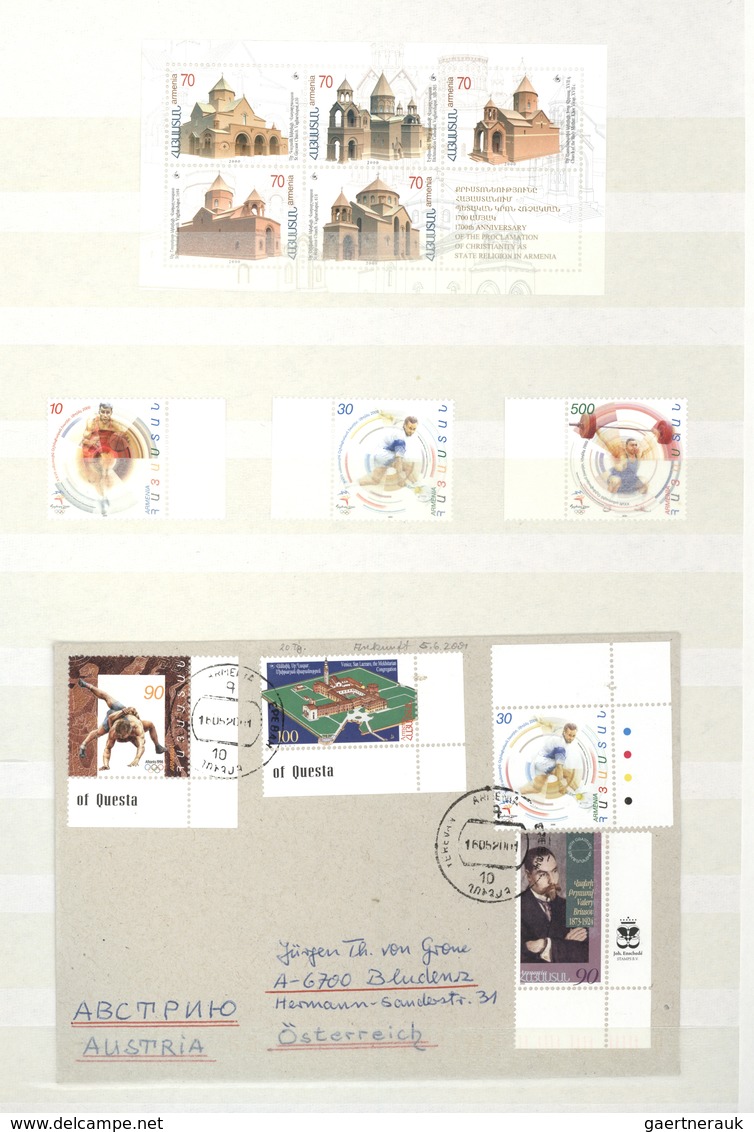 22200 Armenien: 1876-1923, 1992-2000: Postal history and stamp collection of eight early covers + modern i