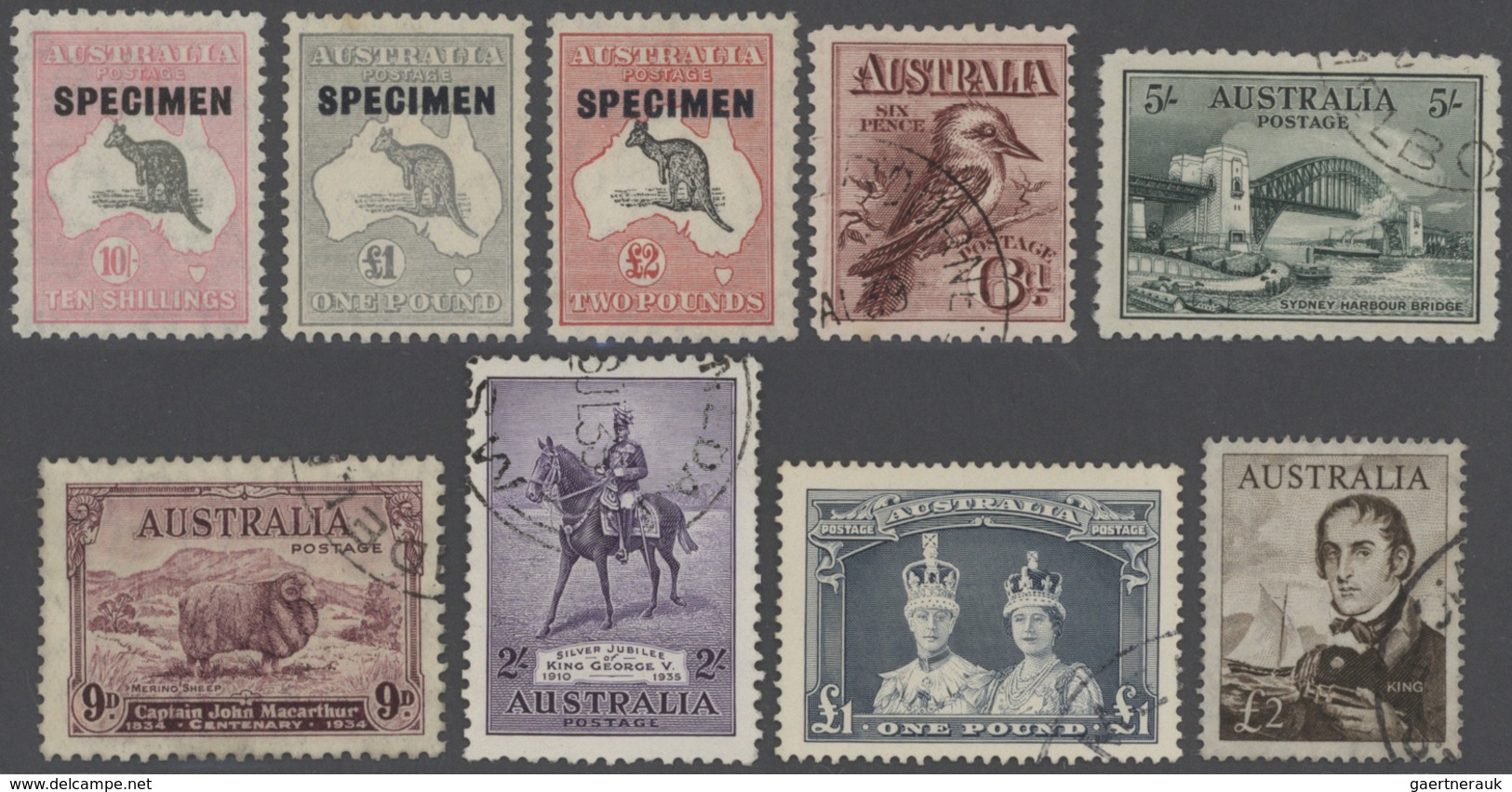 22221 Australien: 1913/2005 (ca.), Collection And Duplicates In 11 Albums With Kangaroos Up To 5s. With Di - Autres & Non Classés