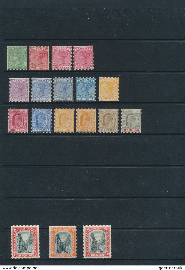 22240 Bahamas: 1883/1970 (ca.): Great Holding Of Many 100s Of Mint And Used Stamps On Stockcards And Album - 1963-1973 Autonomie Interne