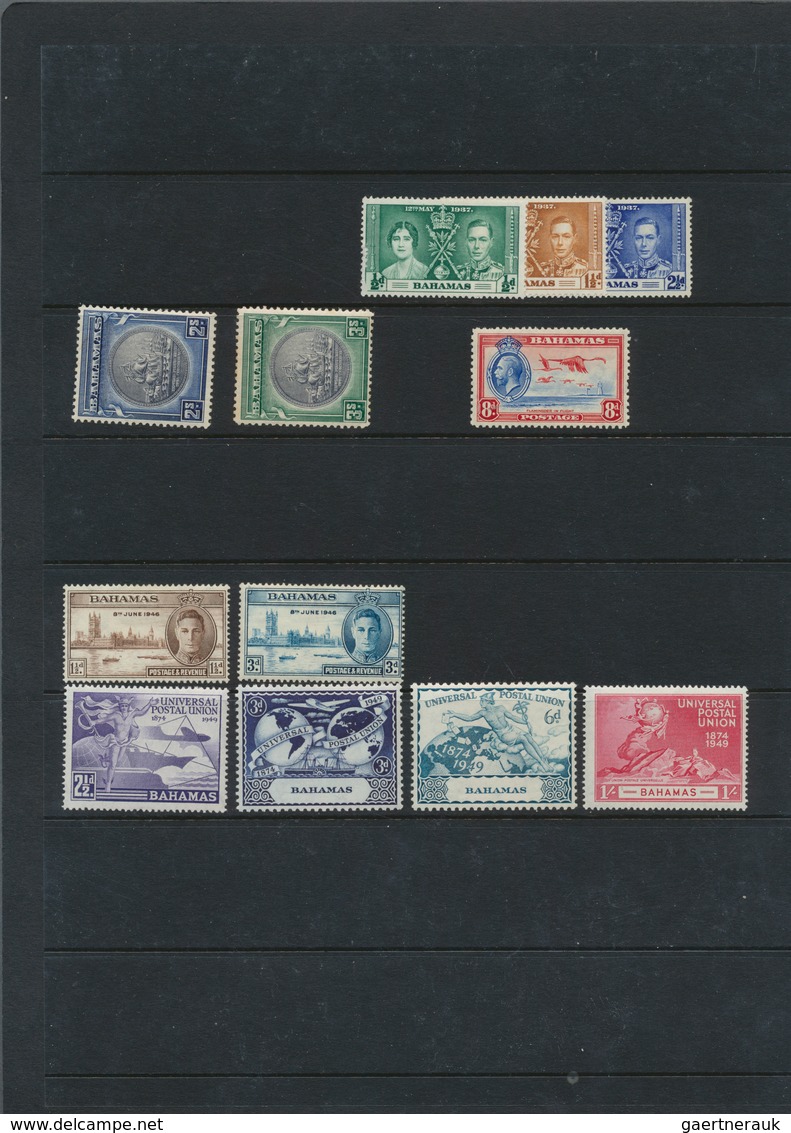 22240 Bahamas: 1883/1970 (ca.): Great holding of many 100s of mint and used stamps on stockcards and album