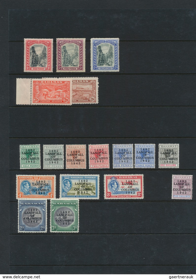 22240 Bahamas: 1883/1970 (ca.): Great holding of many 100s of mint and used stamps on stockcards and album