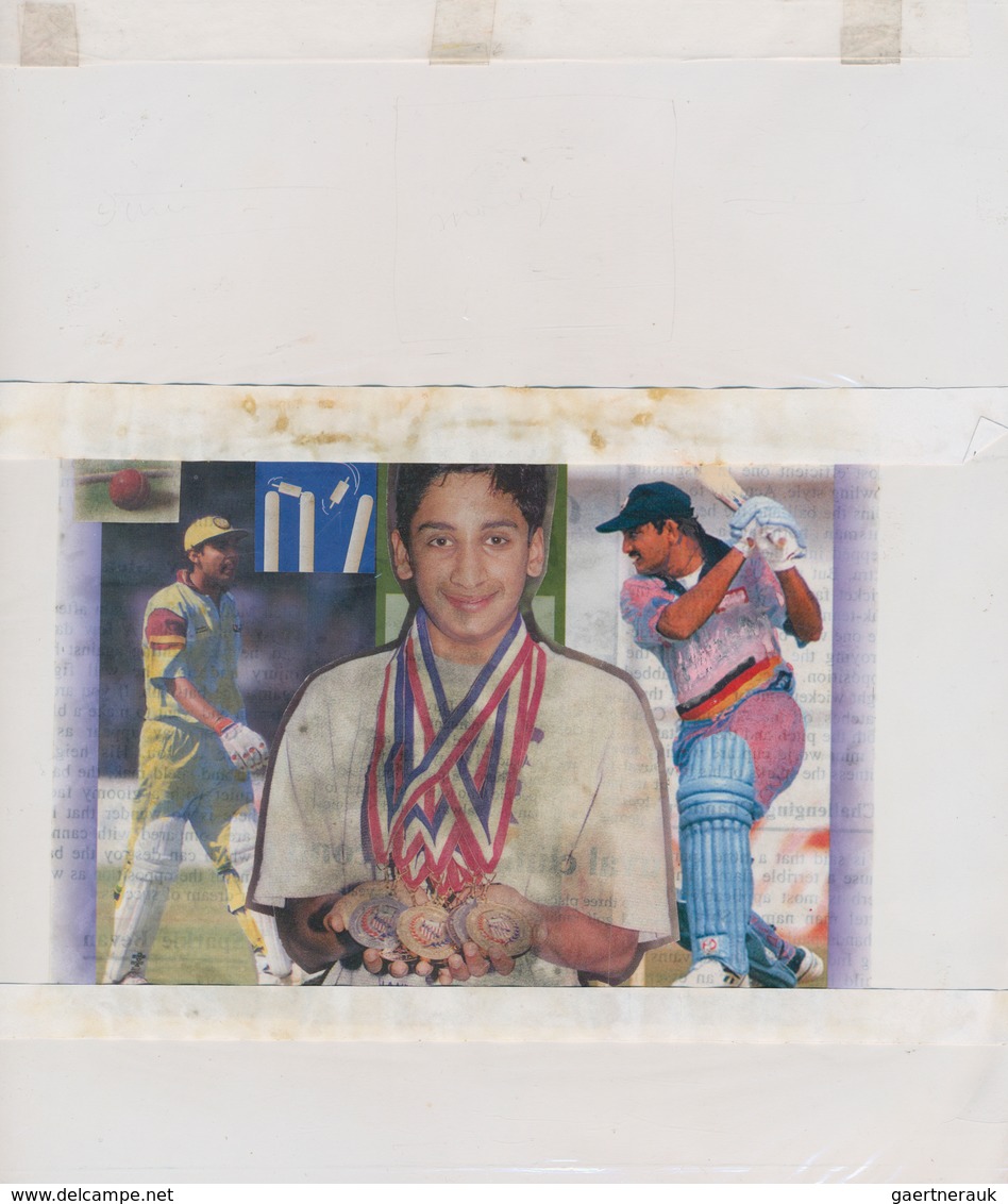 22249 Bangladesch: 1999 Cricket World Cup Unapproved Artwork By Shamsujohaor Stamp Issue, Stamped By Direc - Bangladesh