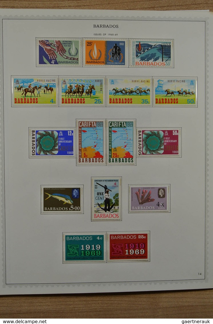 22251 Barbados: 1875-1983. Well Filled, MNH, Mint Hinged And Used Collection Barbados 1875-1983 On Albumpa - Barbades (1966-...)