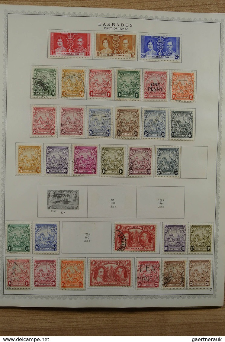 22251 Barbados: 1875-1983. Well filled, MNH, mint hinged and used collection Barbados 1875-1983 on albumpa