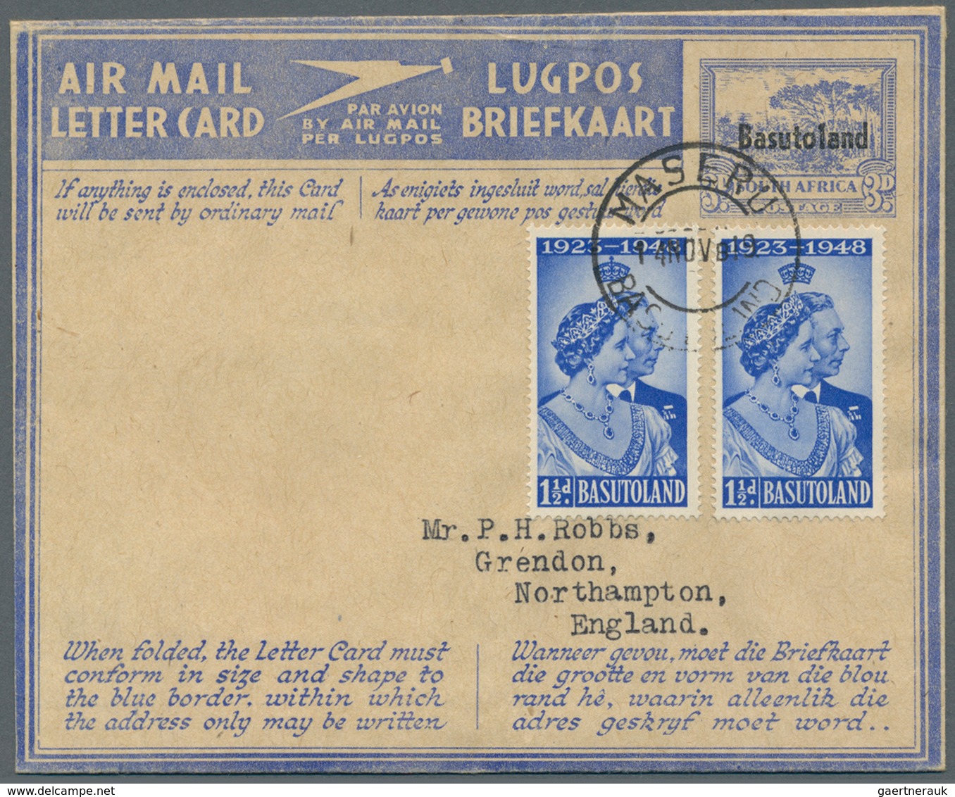 22253 Basutoland: 1949/1964 (ca.), AEROGRAMMES: Accumulation With About 520 Unused And Used/CTO Airletters - 1933-1964 Colonie Britannique