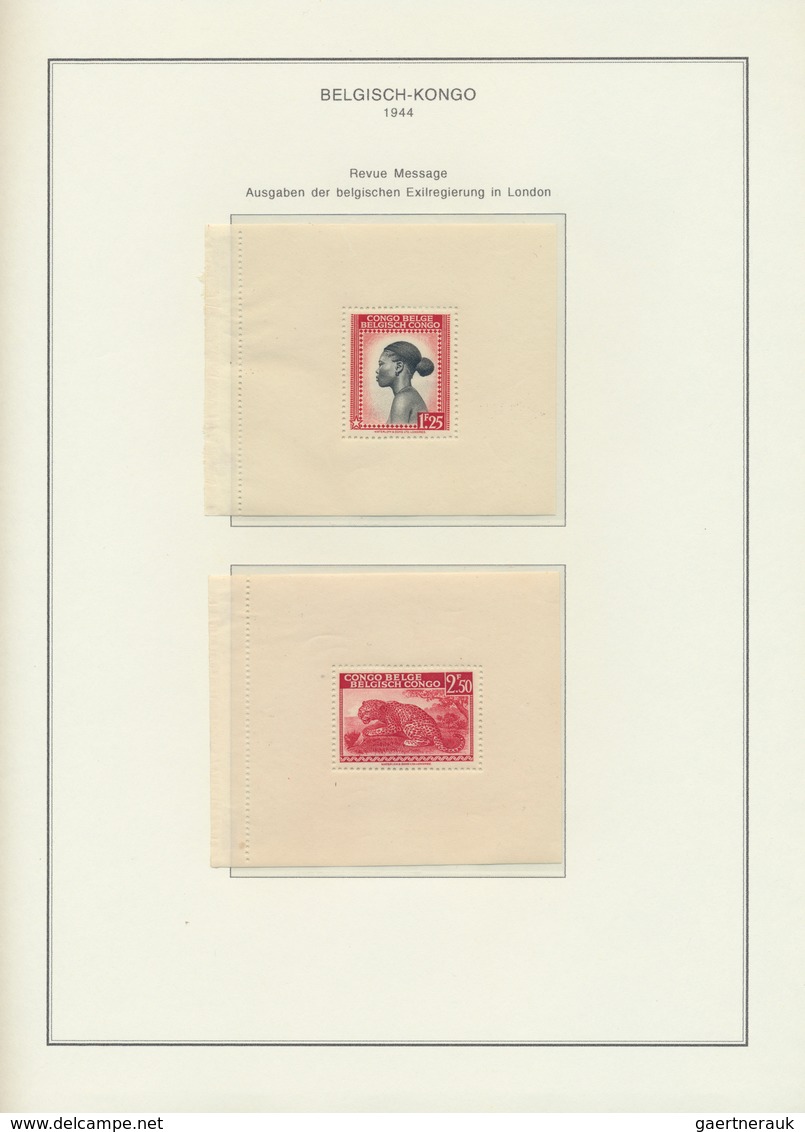 22256 Belgisch-Kongo: 1886/1960, Mainly Used Collection On Lighthouse Album Pages, From Early Issues, 10fr - Autres & Non Classés