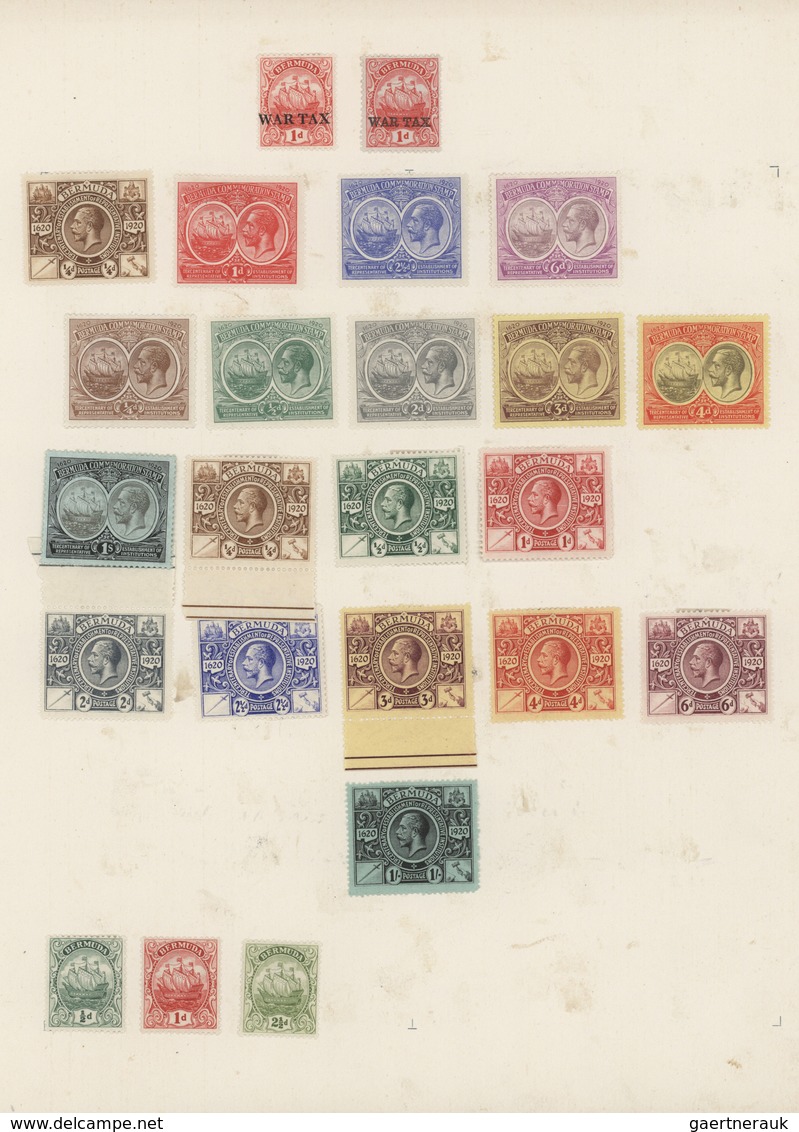 22266 Bermuda-Inseln: 1852-1925, Collection Mint And Used On Three Album Leaves Including SG 1-3, 7-8, 14, - Bermudes