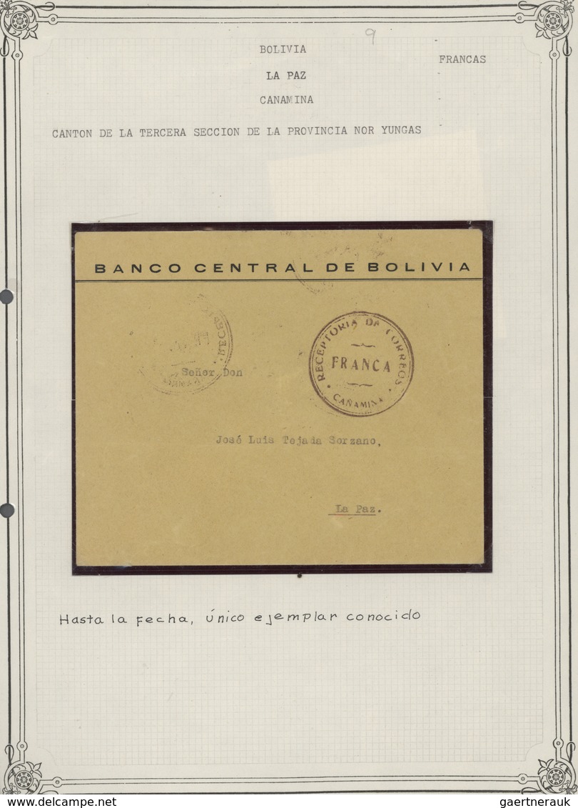22272 Bolivien: 1792/1955 (ca.), Collection Of Apprx. 250 Stampless Entires From Pre-philatelic Period, Sh - Bolivië