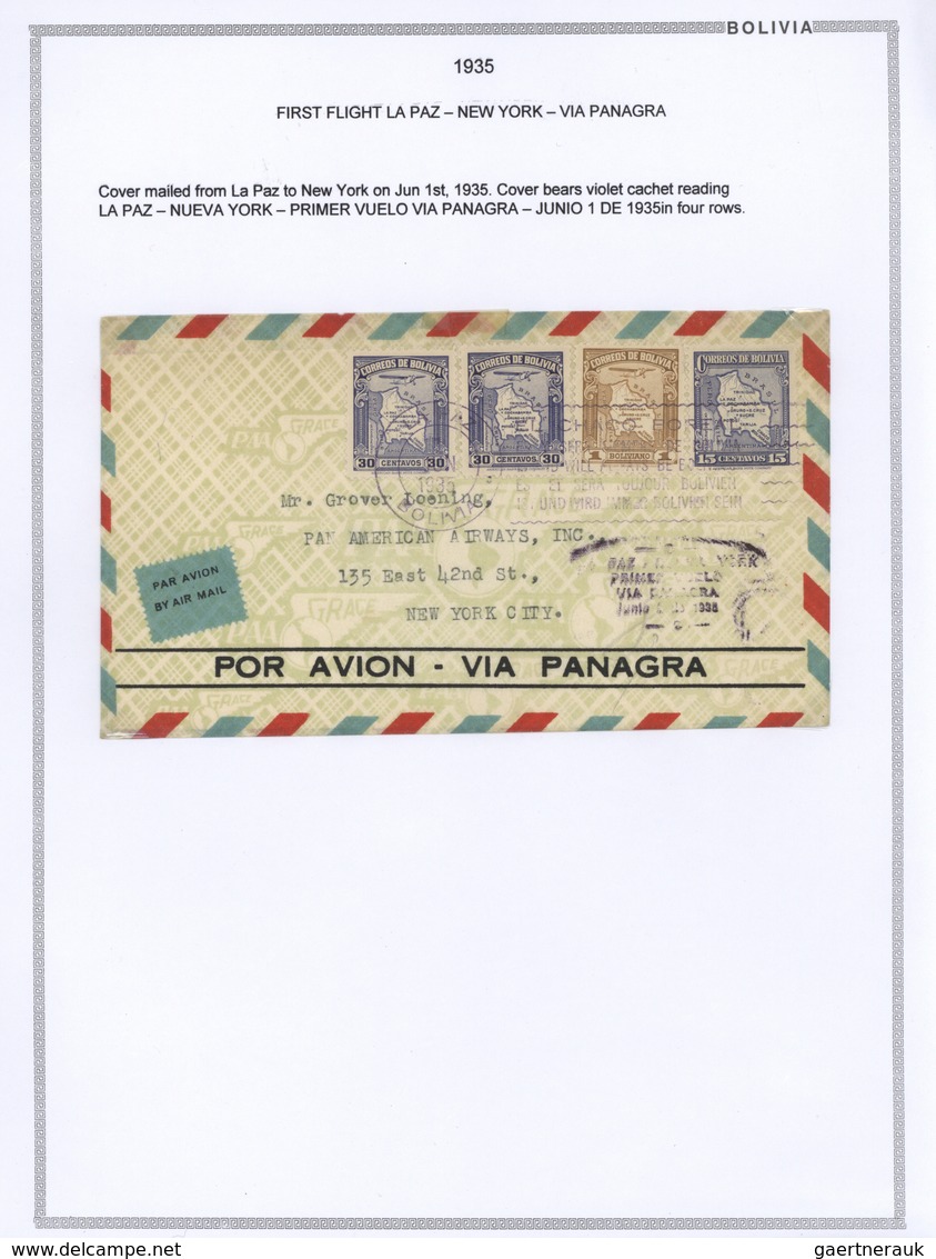 22279 Bolivien: 1923/37 - BOLIVIA AIR MAIL: A magnificent study of the evolution of air mail in Bolivia, o